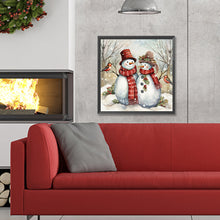 Load image into Gallery viewer, Diamond Painting - Full Round - winter snowman (30*30CM)
