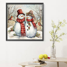 Load image into Gallery viewer, Diamond Painting - Full Round - winter snowman (30*30CM)
