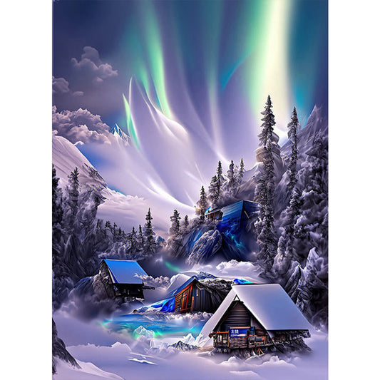 AB Diamond Painting - Full Round - polar cabin (40*55CM)