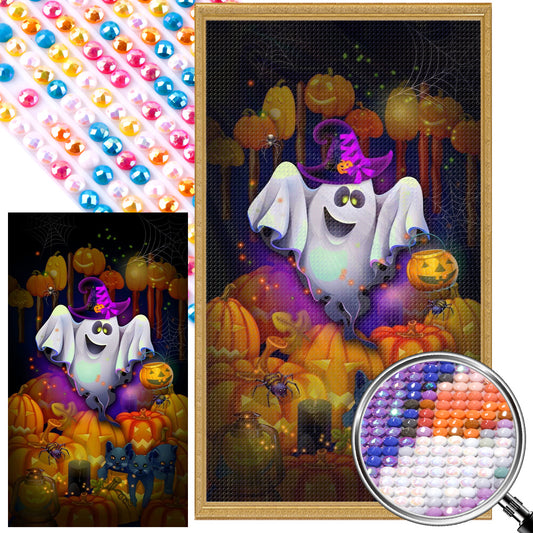 AB Diamond Painting - Full Round - halloween trick or treaters (40*70CM)