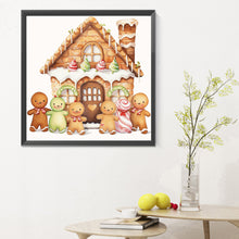 Load image into Gallery viewer, Diamond Painting - Full Round - Christmas cookie house (30*30CM)
