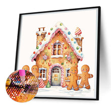 Load image into Gallery viewer, Diamond Painting - Full Round - Christmas cookie house (30*30CM)
