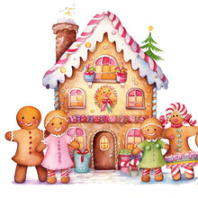 Load image into Gallery viewer, Diamond Painting - Full Round - Christmas cookie house (30*30CM)
