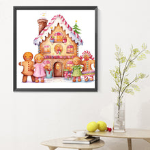 Load image into Gallery viewer, Diamond Painting - Full Round - Christmas cookie house (30*30CM)
