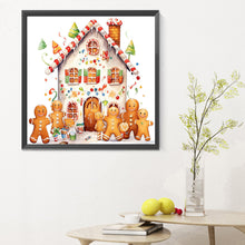 Load image into Gallery viewer, Diamond Painting - Full Round - Christmas cookie house (30*30CM)
