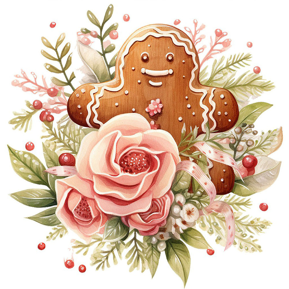Diamond Painting - Full Round - Christmas Cookie Man (30*30CM)