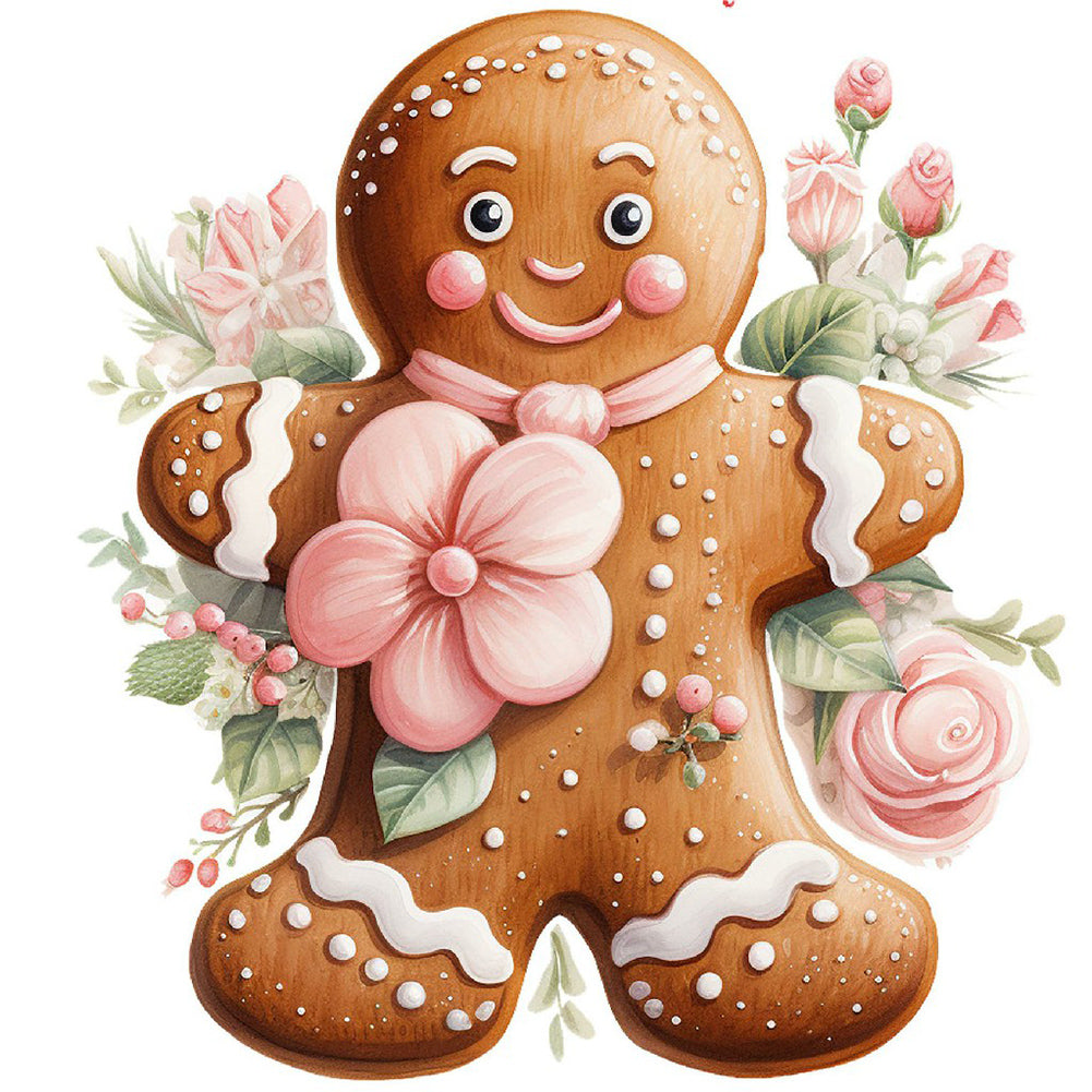 Diamond Painting - Full Round - Christmas Cookie Man (30*30CM)