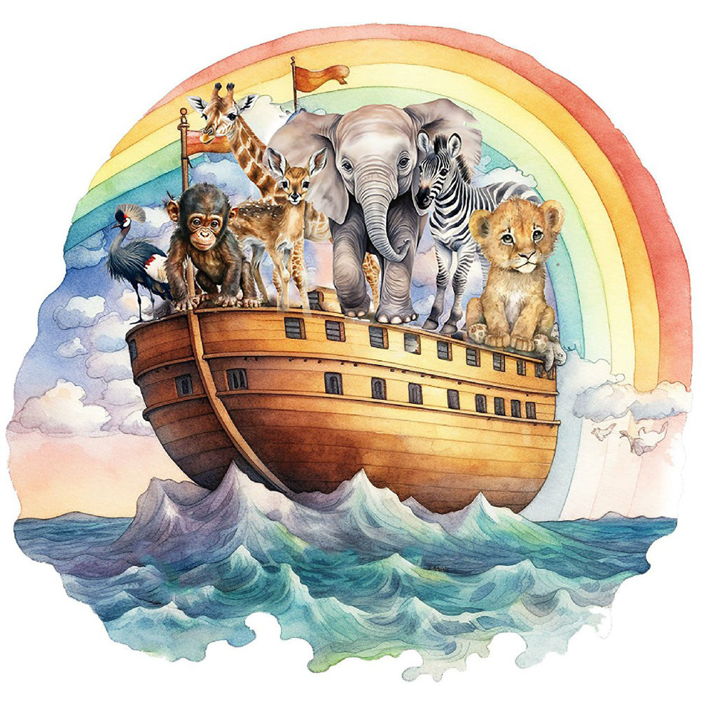 Diamond Painting - Full Round - Noah's Ark Animals (30*30CM)