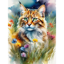 Load image into Gallery viewer, Diamond Painting - Full Round - forest cat (30*40CM)
