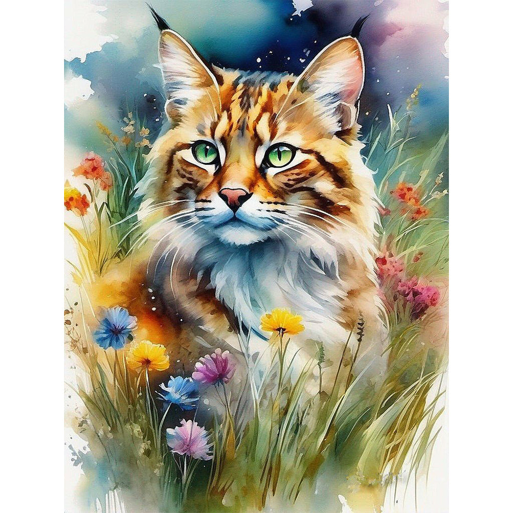 Diamond Painting - Full Round - forest cat (30*40CM)