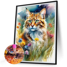 Load image into Gallery viewer, Diamond Painting - Full Round - forest cat (30*40CM)

