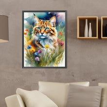 Load image into Gallery viewer, Diamond Painting - Full Round - forest cat (30*40CM)
