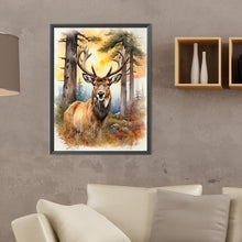 Load image into Gallery viewer, Diamond Painting - Full Round - Elk in the woods (30*40CM)
