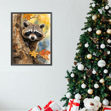 Load image into Gallery viewer, Diamond Painting - Full Round - woods raccoon (30*40CM)
