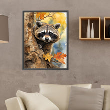 Load image into Gallery viewer, Diamond Painting - Full Round - woods raccoon (30*40CM)
