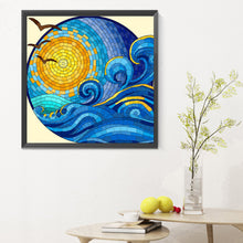Load image into Gallery viewer, Diamond Painting - Full Round - Rising sun on the sea (30*30CM)

