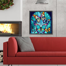 Load image into Gallery viewer, Diamond Painting - Full Round - butterfly glass art (30*30CM)

