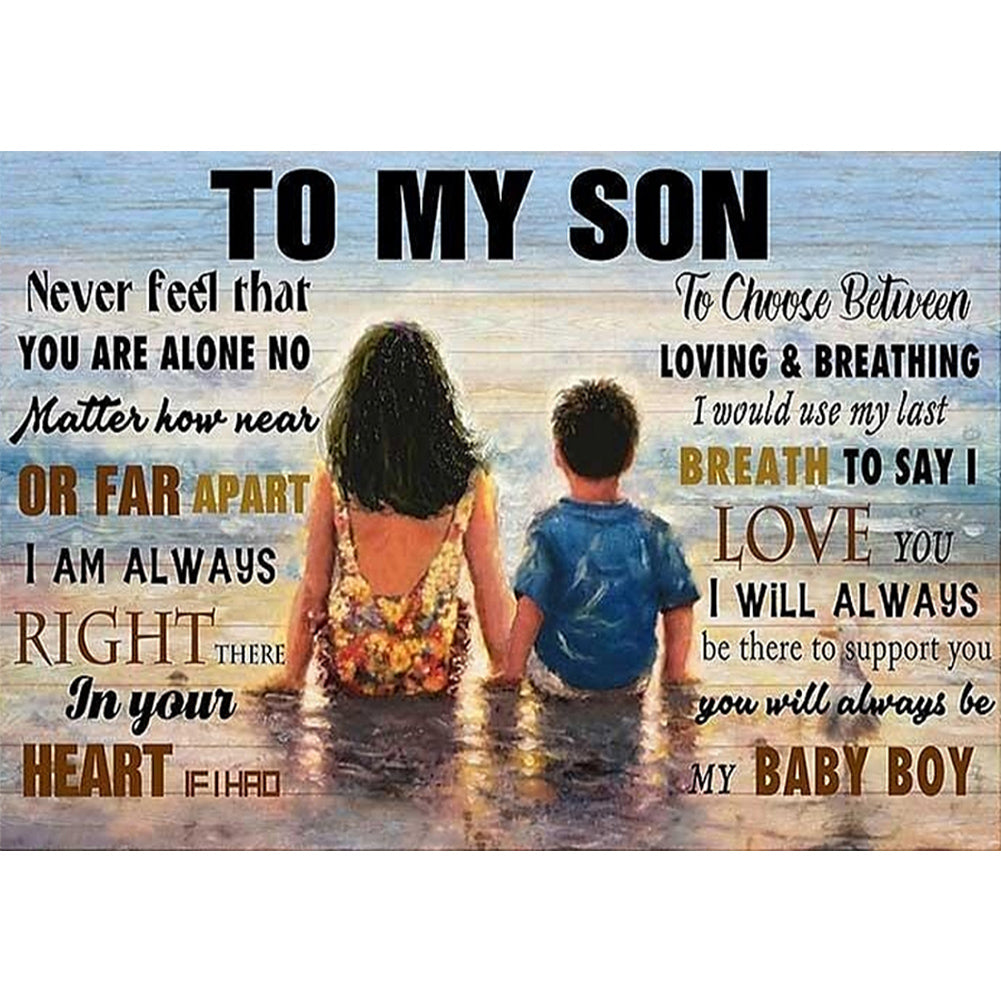 Diamond Painting - Full Round - To my son (35*50CM)