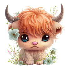 Load image into Gallery viewer, Diamond Painting - Full Round - flowers animal calf (30*30CM)
