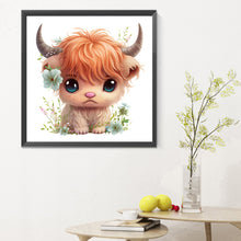 Load image into Gallery viewer, Diamond Painting - Full Round - flowers animal calf (30*30CM)
