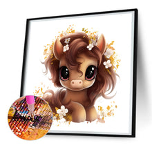 Load image into Gallery viewer, Diamond Painting - Full Round - flower animal pony (30*30CM)
