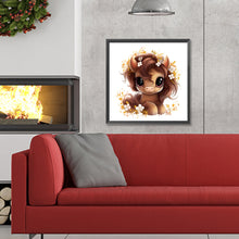 Load image into Gallery viewer, Diamond Painting - Full Round - flower animal pony (30*30CM)
