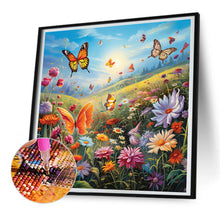Load image into Gallery viewer, Diamond Painting - Full Round - Garden flowers butterflies (30*30CM)
