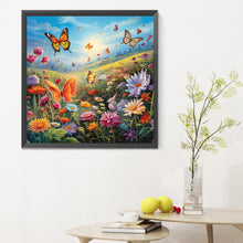Load image into Gallery viewer, Diamond Painting - Full Round - Garden flowers butterflies (30*30CM)
