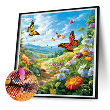 Load image into Gallery viewer, Diamond Painting - Full Round - Garden flowers butterflies (30*30CM)
