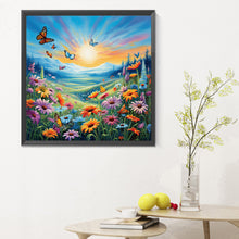 Load image into Gallery viewer, Diamond Painting - Full Round - Garden flowers butterflies (30*30CM)
