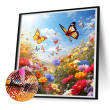 Load image into Gallery viewer, Diamond Painting - Full Round - Garden flowers butterflies (30*30CM)

