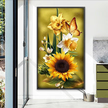 Load image into Gallery viewer, AB Diamond Painting - Full Square - sunflower butterfly (40*70CM)
