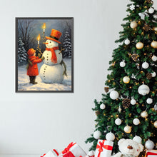 Load image into Gallery viewer, Diamond Painting - Full Round - Little girl and snowman (30*40CM)
