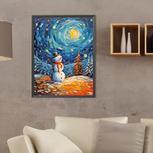Load image into Gallery viewer, Diamond Painting - Full Round - Snowman and Santa Claus (30*40CM)

