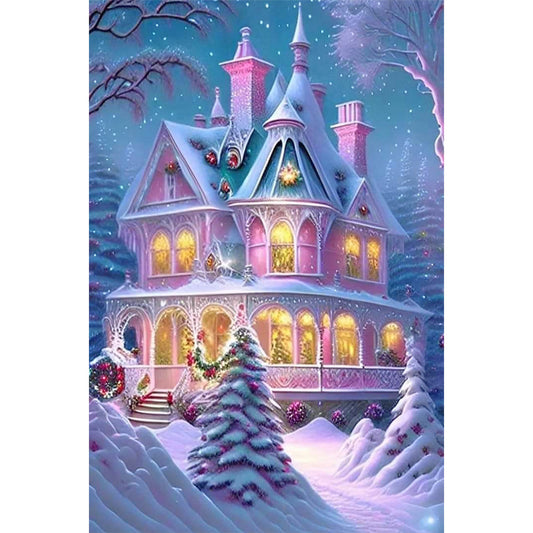 Diamond Painting - Full Round - snow castle (40*60CM)