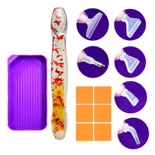 Load image into Gallery viewer, 14PCS Resin Diamond Painting Pen with Trays DIY Diamond Painting Tool (Orange)
