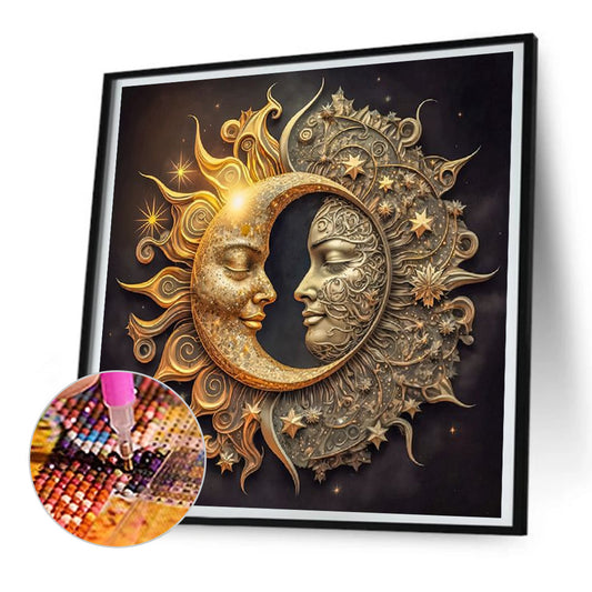 Diamond Painting - Full Round - sun and moon (30*30CM)