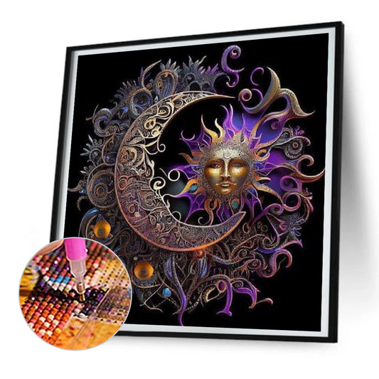 Diamond Painting - Full Round - sun and moon (30*30CM)