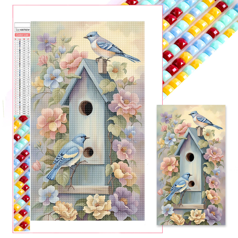 Diamond Painting - Full Round - bird house (40*70CM)