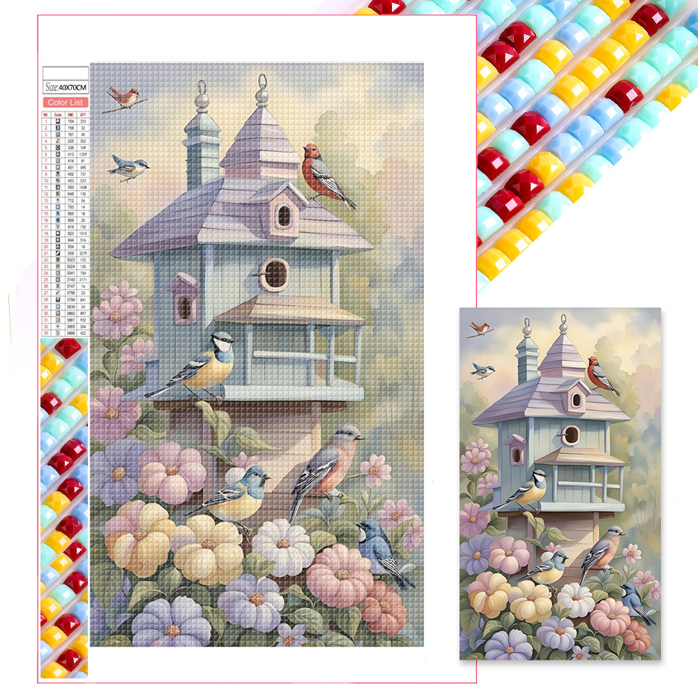 Diamond Painting - Full Round - bird house (40*70CM)