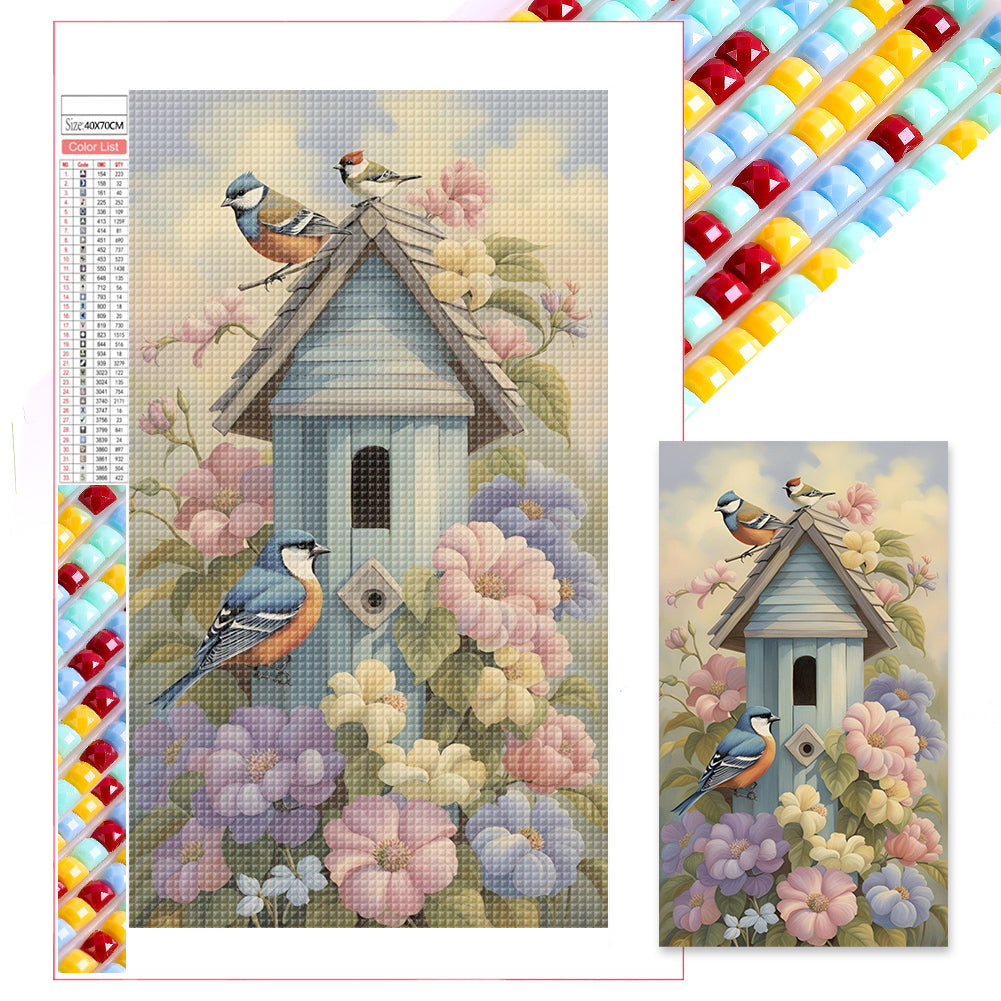 Diamond Painting - Full Round - bird house (40*70CM)