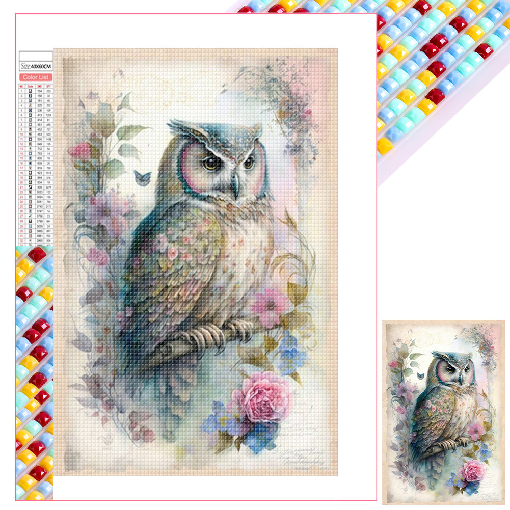 Diamond Painting - Full Square - owl (40*60CM)