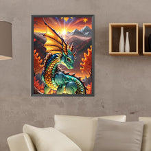 Load image into Gallery viewer, Diamond Painting - Full Round - dragon and sunrise (30*40CM)
