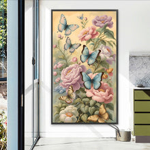 Load image into Gallery viewer, Diamond Painting - Full Square - flowers butterflies (40*70CM)
