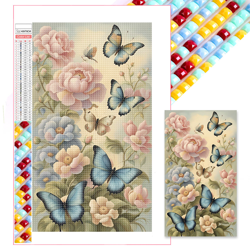 Diamond Painting - Full Square - flowers butterflies (40*70CM)