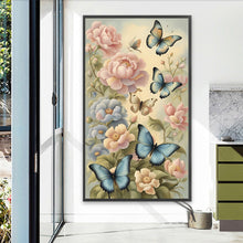 Load image into Gallery viewer, Diamond Painting - Full Square - flowers butterflies (40*70CM)
