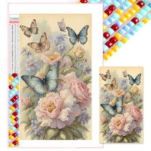 Load image into Gallery viewer, Diamond Painting - Full Square - flowers butterflies (40*70CM)
