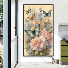 Load image into Gallery viewer, Diamond Painting - Full Square - flowers butterflies (40*70CM)
