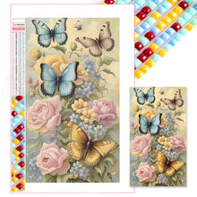 Load image into Gallery viewer, Diamond Painting - Full Square - flowers butterflies (40*70CM)
