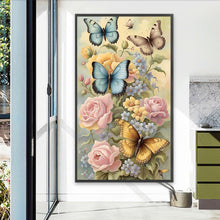 Load image into Gallery viewer, Diamond Painting - Full Square - flowers butterflies (40*70CM)
